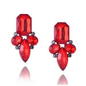 Rhinestones Stud Colored Women Fashion Earrings